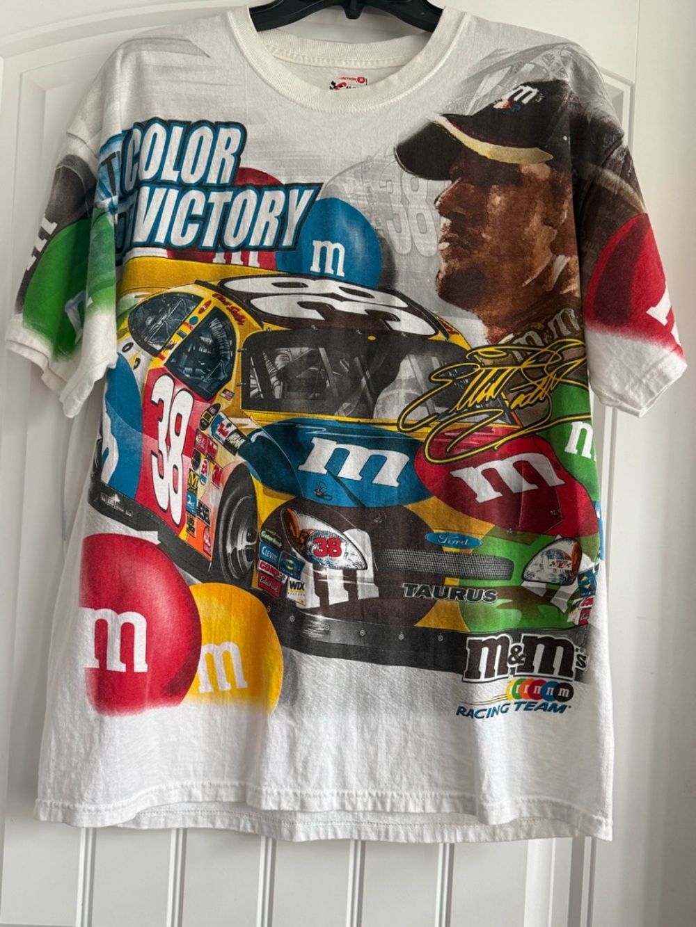 Vintage Chase Authentics NASCAR Elliot Sadler #38 M&M Shirt